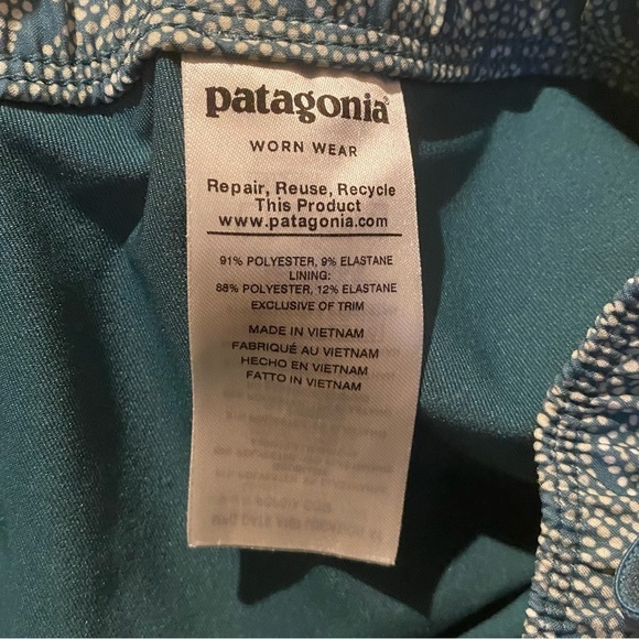 PATAGONIA Women Green Patterned Skort Size Medium - Picture 7 of 8